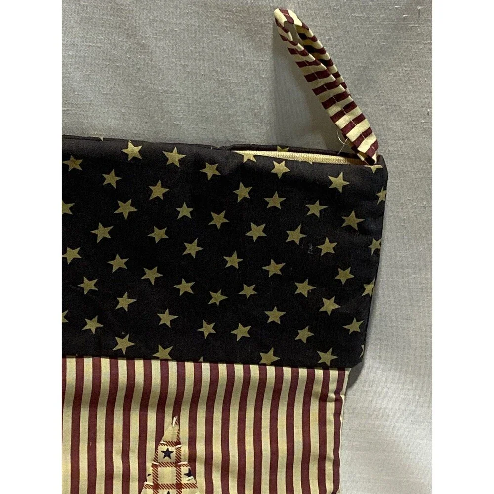 Stocking Christmas Patriotic Americana Flag Stars & Stripes Xmas Decor 18”